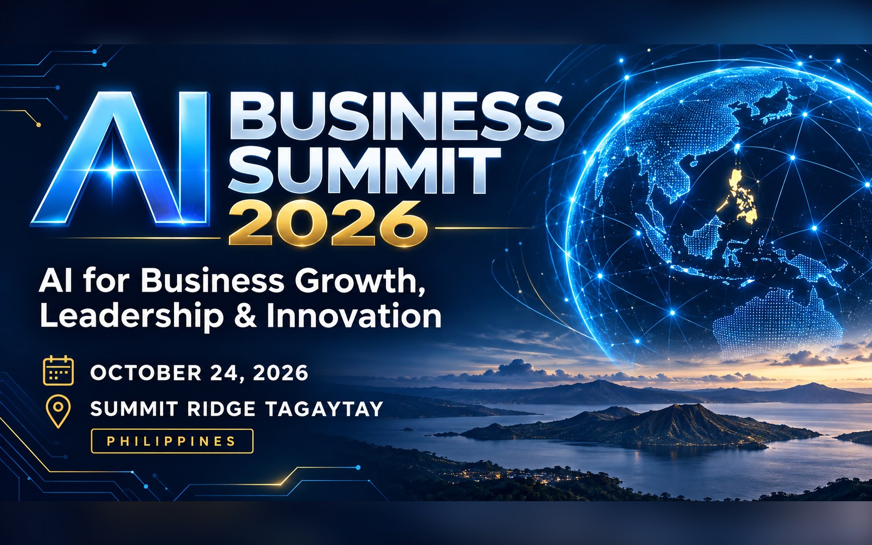 AI Business Summit 2026 speaker event poster